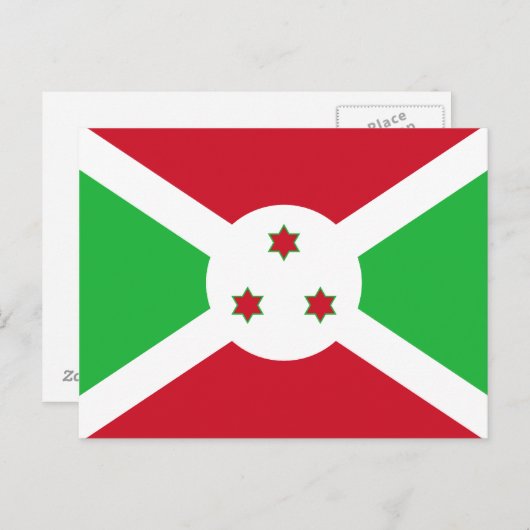 Carte postale Drapeau Burundi (Devant / Derrière)