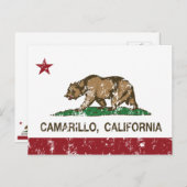 Carte Postale Drapeau californien Camarillo (Devant / Derrière)