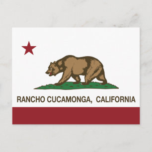 Carte Postale Drapeau californien Rancho Cucamonga