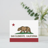 Carte Postale Drapeau californien San Clemente (Debout devant)