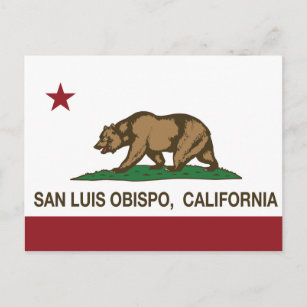 Carte Postale Drapeau californien San Luis Obispo
