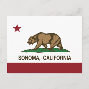 Carte Postale Drapeau californien Sonoma