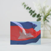 Carte Postale drapeau cambodge (Debout devant)