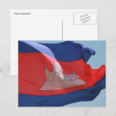 Carte Postale drapeau cambodge (Devant / Derrière)