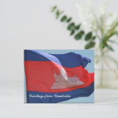 Carte Postale drapeau cambodgien (Debout devant)
