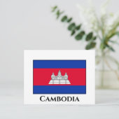 Carte Postale Drapeau cambodgien (Debout devant)