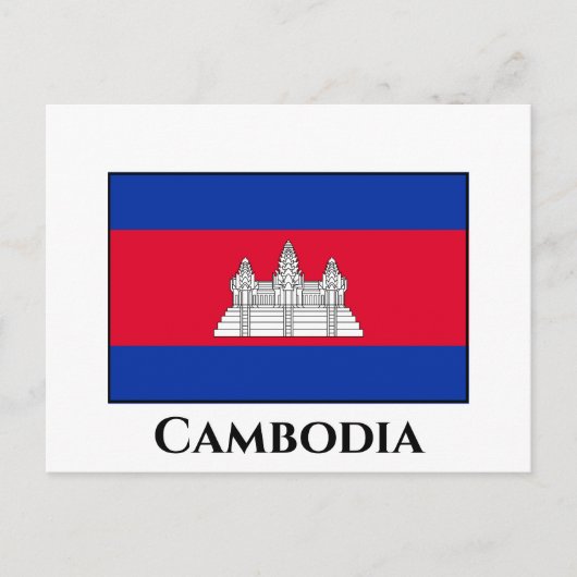 Carte Postale Drapeau cambodgien (Devant)