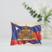 Carte Postale drapeau cambodgien (Debout devant)