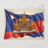 Carte Postale drapeau cambodgien (Devant)