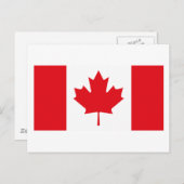 Carte postale Drapeau Canada (Devant / Derrière)