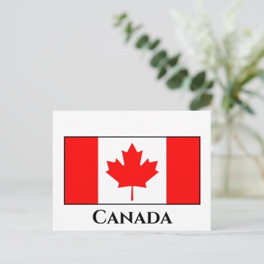 Carte Postale Drapeau canadien (Debout devant)