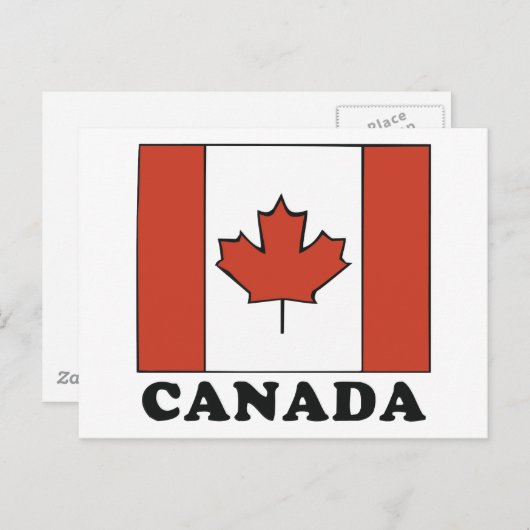 Carte Postale Drapeau canadien (Devant / Derrière)