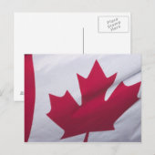 Carte Postale Drapeau canadien. (Devant / Derrière)