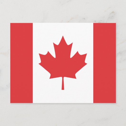 Carte Postale Drapeau canadien (Devant)