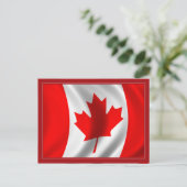 Carte Postale Drapeau canadien (Debout devant)