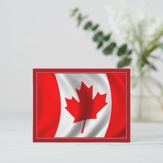 Carte Postale Drapeau canadien (Debout devant)