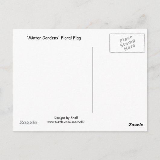 Carte Postale Drapeau canadien des fleurs (Dos)