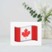 Carte Postale Drapeau canadien - Emoji (Debout devant)