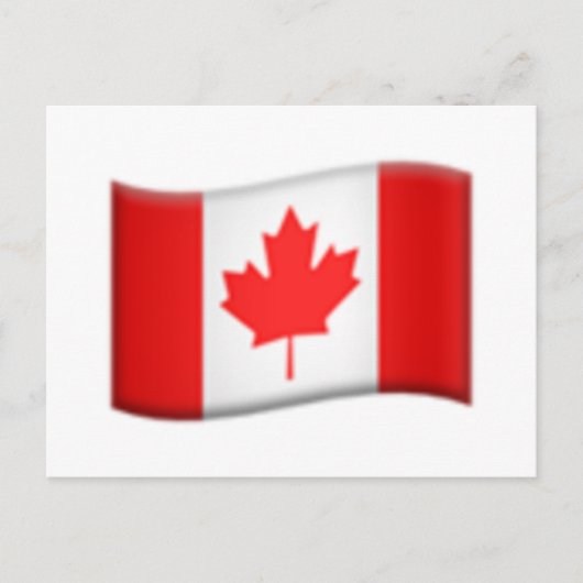 Carte Postale Drapeau canadien - Emoji (Devant)