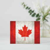 Carte postale drapeau canadien vintage (Debout devant)
