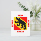 Carte Postale Drapeau canton de Berne Suisse (Debout devant)