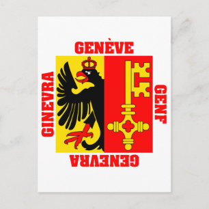 Carte Postale Drapeau cantonal suisse de Genève