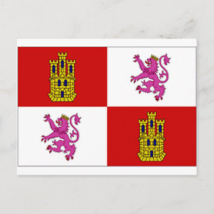 Carte Postale Drapeau Castilla Leon