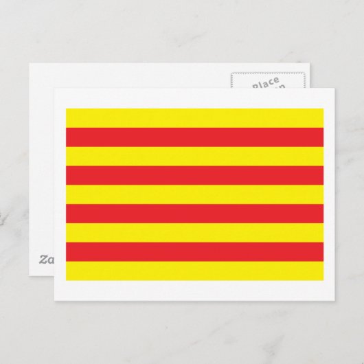Carte postale Drapeau Catalogne (Devant / Derrière)