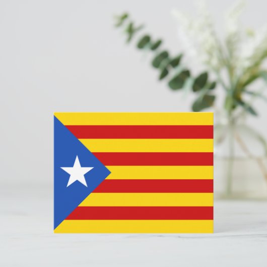 Carte Postale Drapeau Catalogne Estelada (Debout devant)
