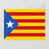 Carte Postale Drapeau Catalogne Estelada (Devant)