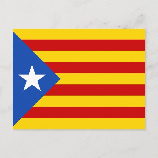 Carte Postale Drapeau Catalogne Estelada (Devant)