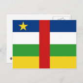 Carte postale Drapeau Centrafrique (Devant / Derrière)