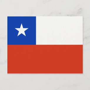 CARTE POSTALE DRAPEAU CHILE