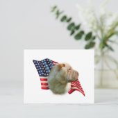 Carte Postale Drapeau chinois Shar-Pei (Debout devant)