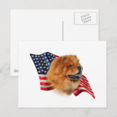 Carte Postale Drapeau Chow Chow (Devant / Derrière)