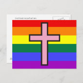 Carte Postale Drapeau chrétien gai (Devant / Derrière)