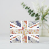 Carte Postale Drapeau Chrysanthemums Flower Union Jack British ( (Debout devant)