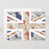 Carte Postale Drapeau Chrysanthemums Flower Union Jack British ( (Devant / Derrière)