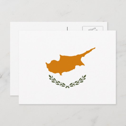 Carte Postale Drapeau chypriote, Drapeau de Chypre (Devant / Derrière)