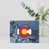 Carte Postale Drapeau circulaire du Colorado (Debout devant)