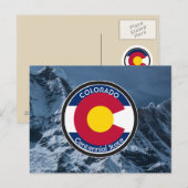 Carte Postale Drapeau circulaire du Colorado (Devant / Derrière)