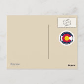 Carte Postale Drapeau circulaire du Colorado (Dos)