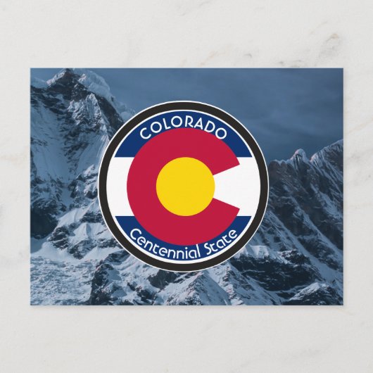 Carte Postale Drapeau circulaire du Colorado (Devant)