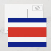 Carte Postale Drapeau civil du Costa Rica (Devant / Derrière)