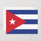 Carte Postale Drapeau clair de Cuba (Devant / Derrière)