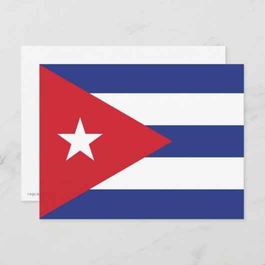 Carte Postale Drapeau clair de Cuba (Devant / Derrière)