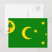 Carte Postale Drapeau Cocos (Keeling) Îles CC (Devant / Derrière)