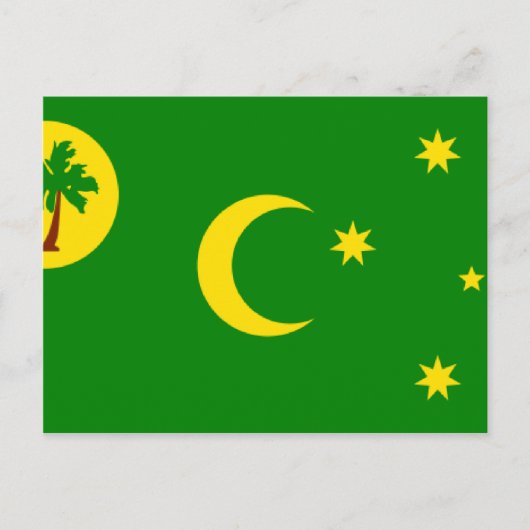 Carte Postale Drapeau Cocos (Keeling) Îles CC (Devant)