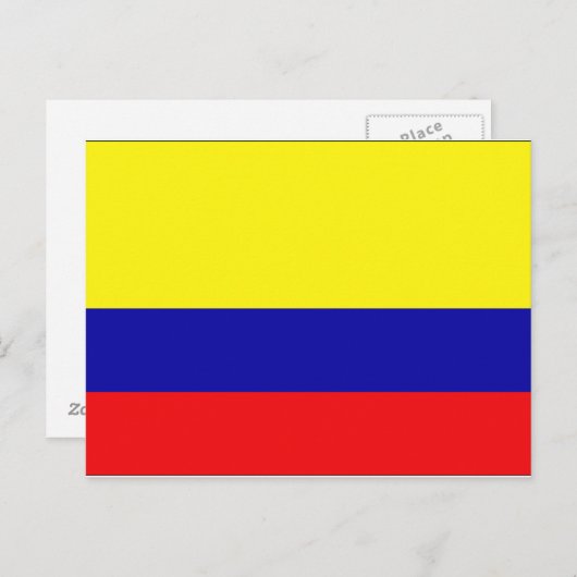 Carte Postale Drapeau Colombie (Devant / Derrière)