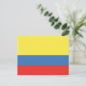 Carte Postale Drapeau Colombie (Debout devant)